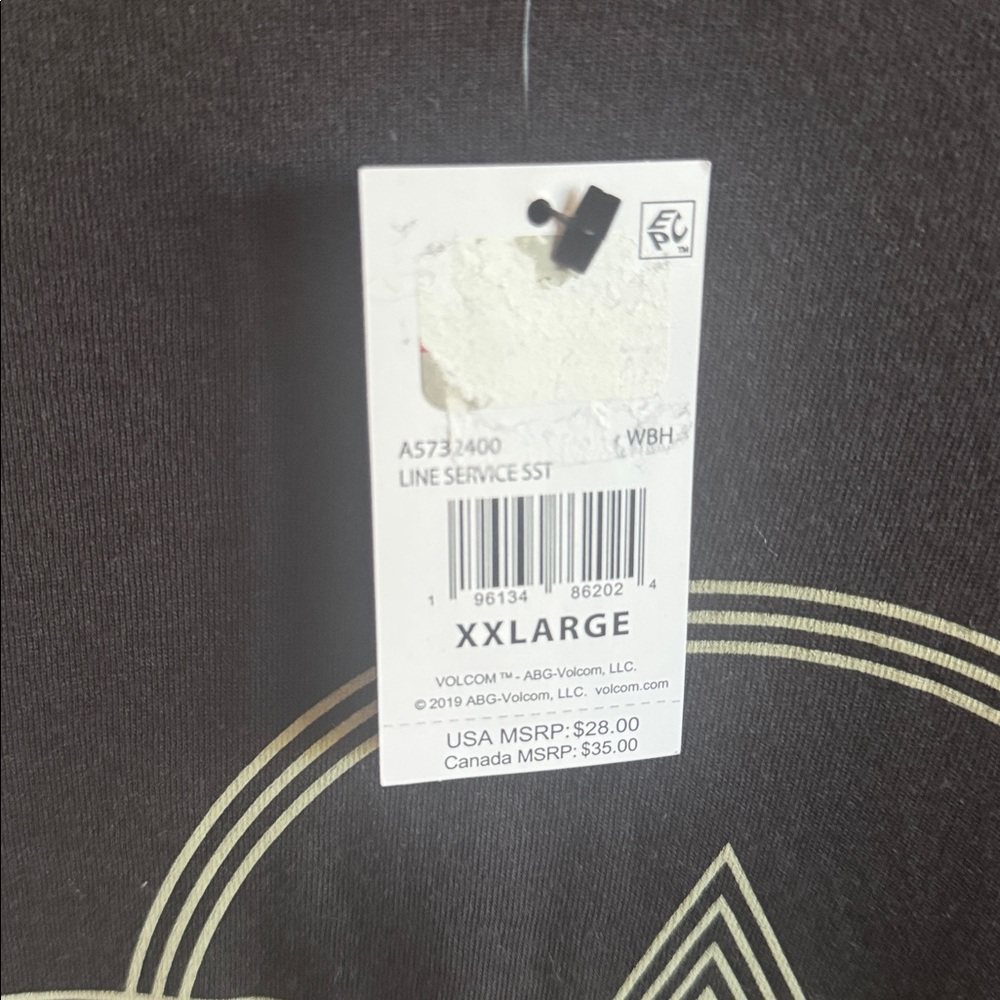 Volcom Black Short-Sleeve Logo Tee Mens XXL NWT Skater T-Shirt Casual New Skate - Picture 5 of 6
